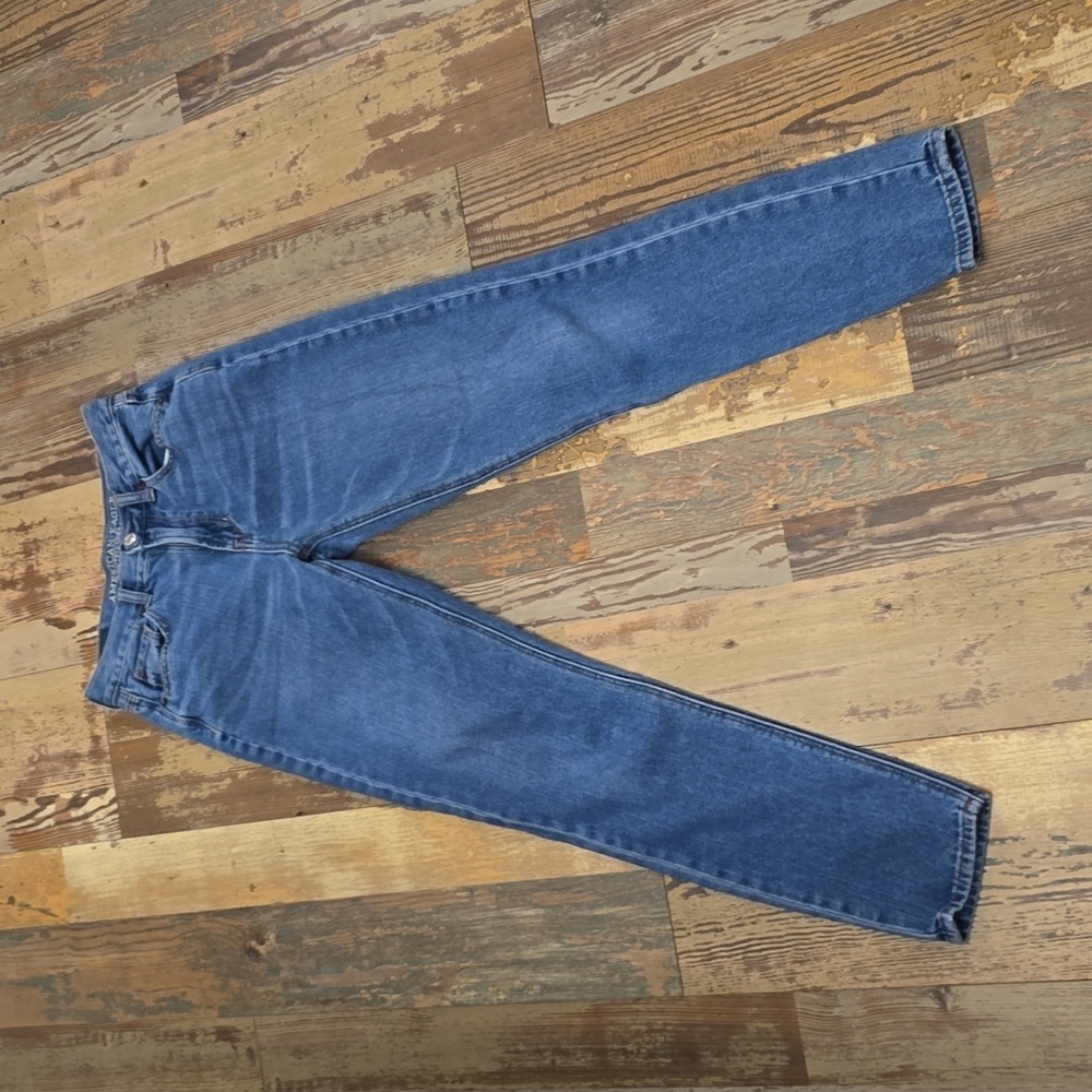 American‎ Eagle Denim Blue Jeans Straight Leg Womens Size 00